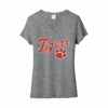 4937 PORT WOMENS V-NECK T-SHIRT CO-TIGERS-FR