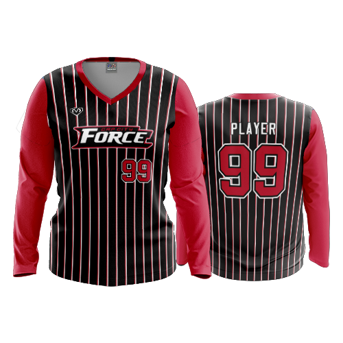 4945 WOMENS V NECK LONGSLEEVE CAP-CITY-FORCE-1