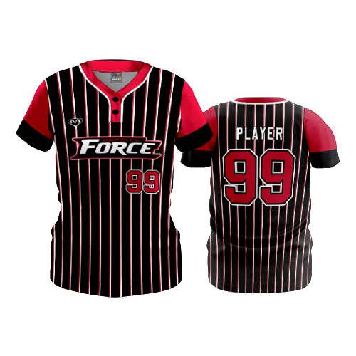 4945 WOMENS 2-BUTTON SCOOP NECK LYCRA MESH CAP-CITY-FORCE-1