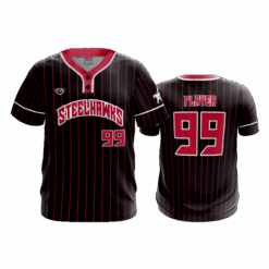 4949 MENS 2-BUTTON SCOOP NECK LYCRA MESH STEELHAWKS-1