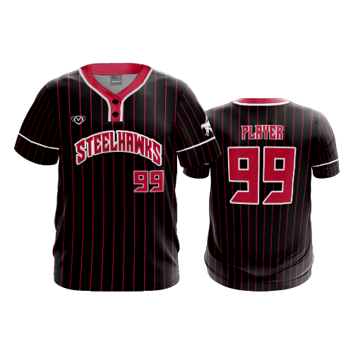 4949 MENS 2-BUTTON SCOOP NECK LYCRA MESH STEELHAWKS-1