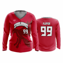 4950 WOMENS V NECK LONGSLEEVE STEELHAWKS-3