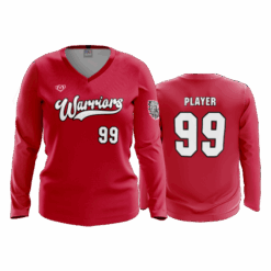 4961 WOMENS V NECK LONGSLEEVE EASTERN-WARRIORS-FP-1