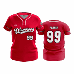 4961 WOMENS 2-BUTTON SCOOP NECK LYCRA MESH EASTERN-WARRIORS-FP-1