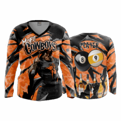 4983 WOMENS V NECK LONGSLEEVE MISFIT-COWBOYS