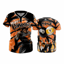 4983 WOMENS 2-BUTTON SCOOP NECK LYCRA MESH MISFIT-COWBOYS