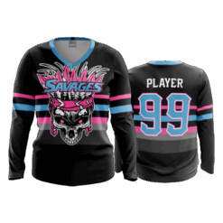 4986 WOMENS V NECK LONGSLEEVE SAVAGES-1