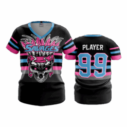 4986 WOMENS V NECK SAVAGES-1