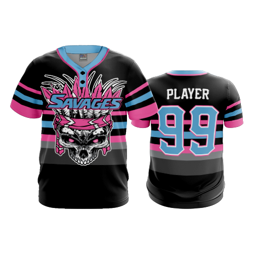 4986 MENS 2-BUTTON SCOOP NECK LYCRA MESH SAVAGES-1