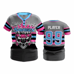 4986 WOMENS 2-BUTTON SCOOP NECK LYCRA MESH SAVAGES-2