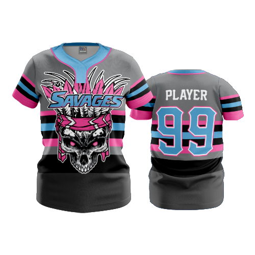 4986 WOMENS NO BUTTON SCOOP NECK SAVAGES-2