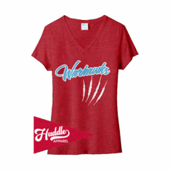4952 PORT WOMENS V-NECK T-SHIRT WARHAWKS-FR