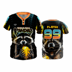 3631 WOMENS 2-BUTTON SCOOP NECK LYCRA MESH TRASH-PANDAS-1