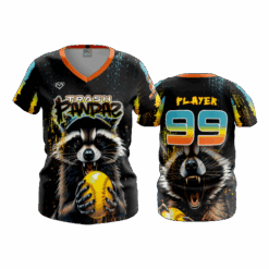 3631 WOMENS V NECK TRASH-PANDAS-1