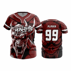 4994 WOMENS NO BUTTON SCOOP NECK MAROON-MONSTERS-1