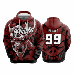 4994 UNISEX FLEECE HOODY MAROON-MONSTERS-1