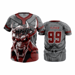 4994 WOMENS NO BUTTON SCOOP NECK MAROON-MONSTERS-2