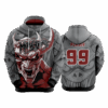 4994 UNISEX FLEECE HOODY MAROON-MONSTERS-2