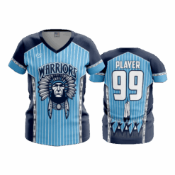 5003 WOMENS V NECK WARRIORS-BASEBALL-1