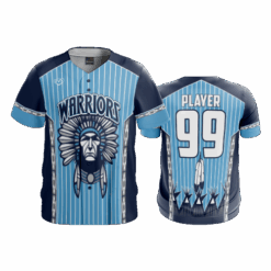 5003 MENS FULL BUTTON DOWN WARRIORS-BASEBALL-1