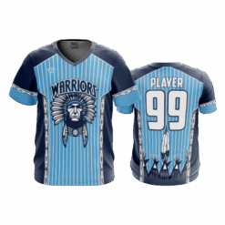 5003 MENS SPORT V NECK WARRIORS-BASEBALL-1