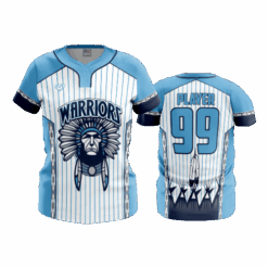 5003 WOMENS NO BUTTON SCOOP NECK WARRIORS-BASEBALL-2