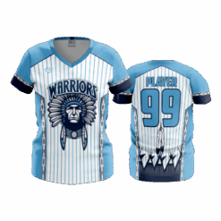 5003 WOMENS V NECK WARRIORS-BASEBALL-2