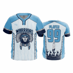 5003 MENS 2-BUTTON SCOOP NECK LYCRA MESH WARRIORS-BASEBALL-2