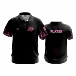 5010 MENS 4 WAY POLO SHIRT PINK-LADY-LEOPARDS-1