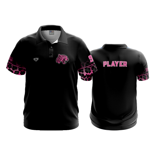 5010 MENS 4 WAY POLO SHIRT PINK-LADY-LEOPARDS-1