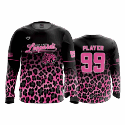 5010 MENS SPORT CREW NECK LONGSLEEVE PINK-LADY-LEOPARDS-1