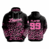 5010 UNISEX FLEECE HOODY PINK-LADY-LEOPARDS-1