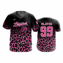 5010 MENS SPORT V-NECK PINK-LADY-LEOPARDS-1