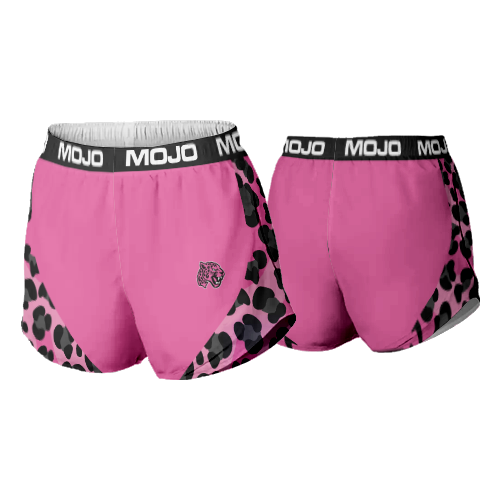 5010 WOMENS MICRO FIBER RUN SHORT PINK-LADY-LEOPARDS-2
