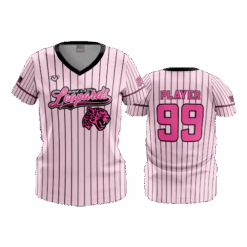 5010 WOMENS V-NECK PINK-LADY-LEOPARDS-2