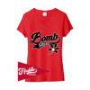5005 PORT WOMENS V-NECK T-SHIRT BUCKEYE-BOMB-SQUAD-FR