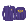 TIGER JESUS PURPLE CREW SWEATSHIRT F/B