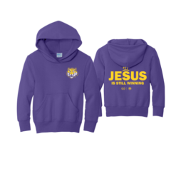 YOUTH TIGER JESUS PURPLE HOODY F/B - PC90YH