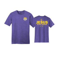 TIGER JESUS VINTAGE PURPLE TSHIRT F/B