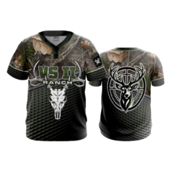 MENS 2-BUTTON SCOOP NECK LYCRA MESH VS-RANCH-2