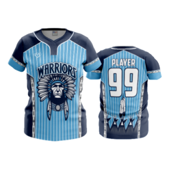 WOMENS NO BUTTON SCOOP NECK WARRIORS-BASEBALL-1