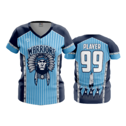 WOMENS V-NECK WARRIORS-BASEBALL-1