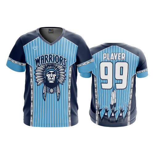 MENS SPORT V-NECK WARRIORS-BASEBALL-1