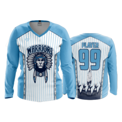 WOMENS V-NECK LONGSLEEVE WARRIORS-BASEBALL-2