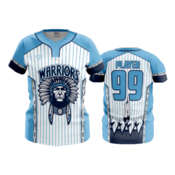 WOMENS NO BUTTON SCOOP NECK WARRIORS-BASEBALL-2