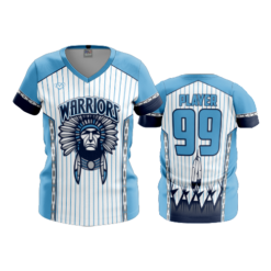 WOMENS V-NECK WARRIORS-BASEBALL-2