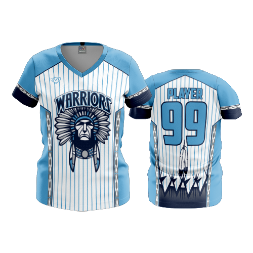 WOMENS V-NECK WARRIORS-BASEBALL-2