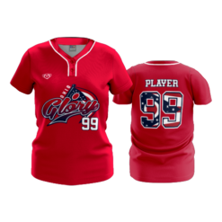 WOMENS 2-BUTTON SCOOP NECK LYCRA MESH OHIO-GLORY-2