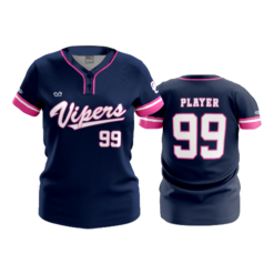 WOMENS 2-BUTTON SCOOP NECK LYCRA MESH GC-VIPERS-2026-1