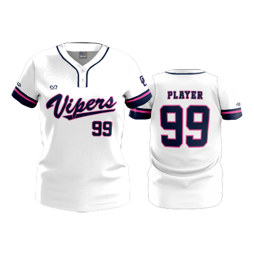 WOMENS 2-BUTTON SCOOP NECK LYCRA MESH GC-VIPERS-2026-2